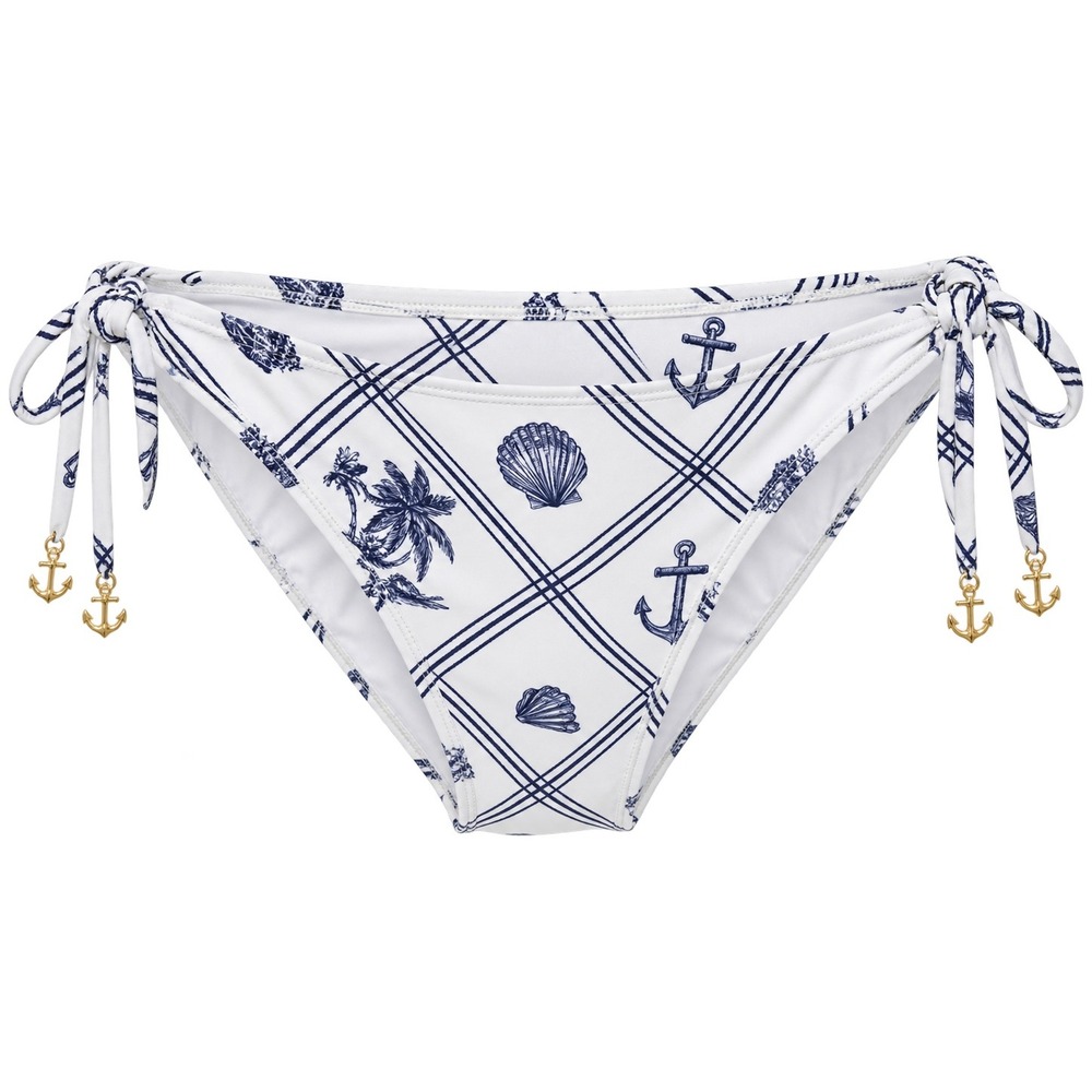 Shade & Shore Nautical Anchor Side Tie Bikini Bottom M NWT Coastal